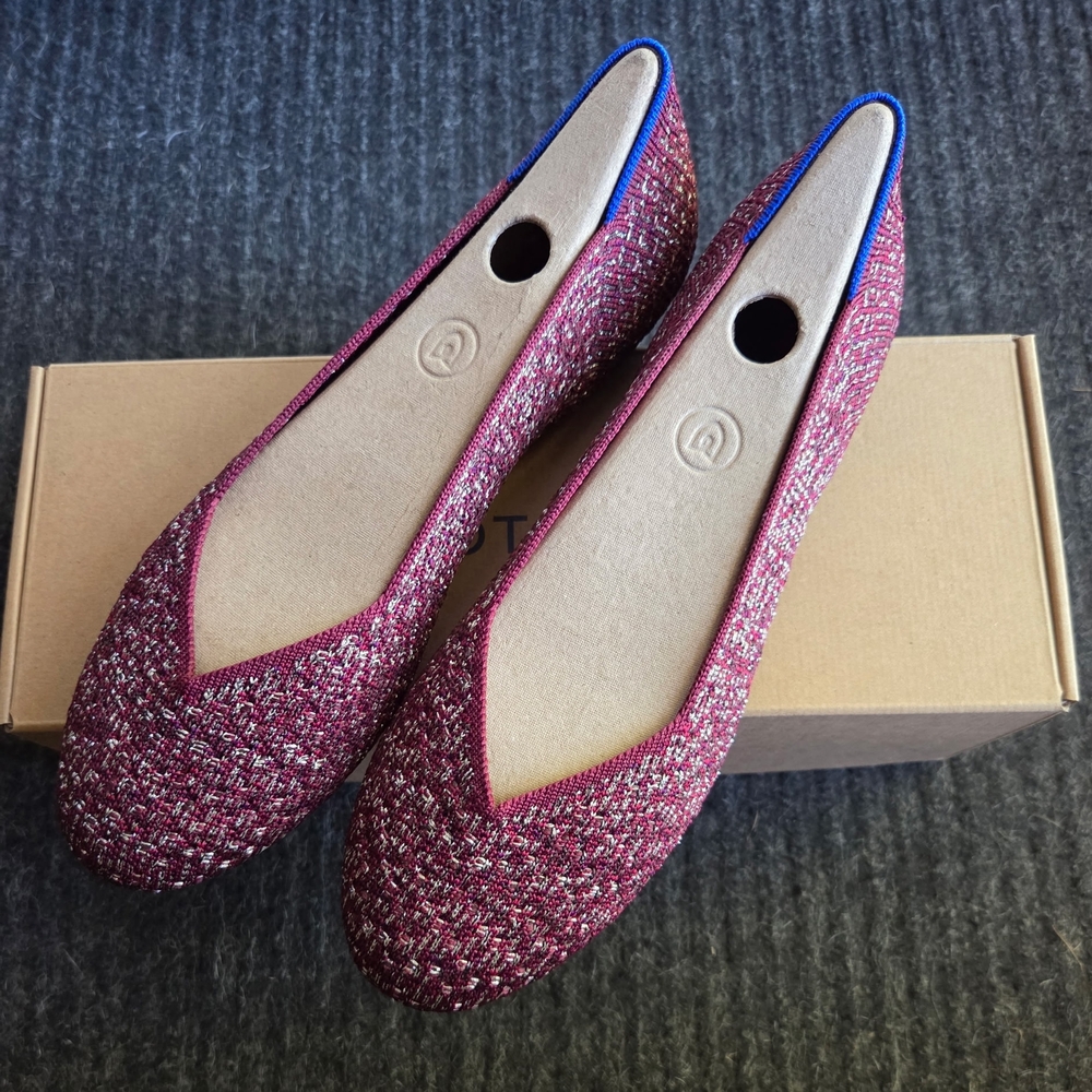 Rothy's Burgundy and Blue Women's Flats